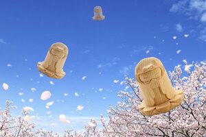 華吹雪の中を舞うこまりちゃん